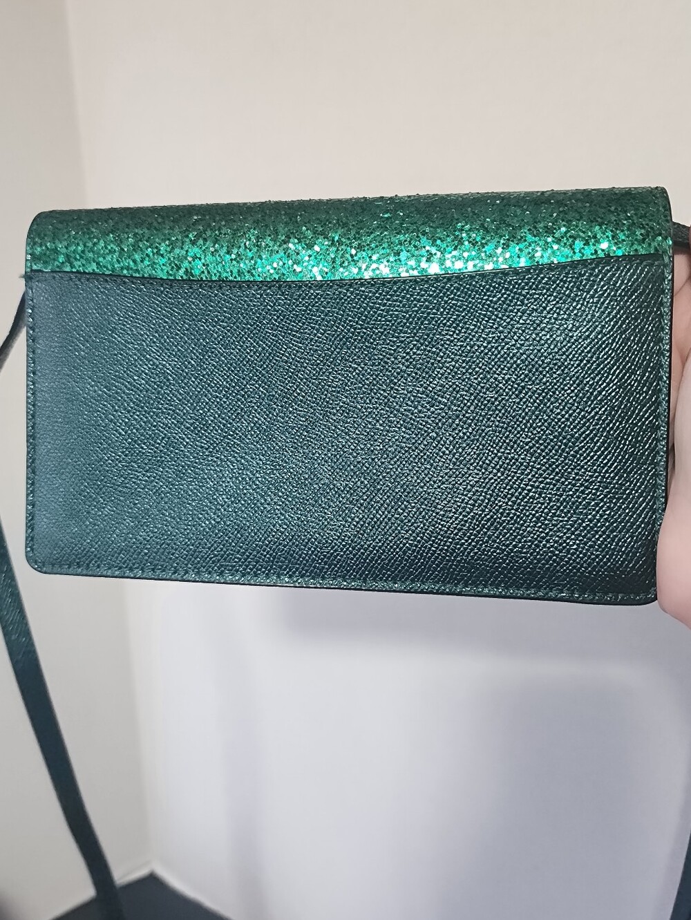 SOLD✨️NWOT Coach Limited Edition Green Glitter Hayden Foldover Crossbody, 2018 - Picture 3 of 10